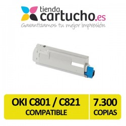 Toner OKI C801 / C821 Compatible Amarillo