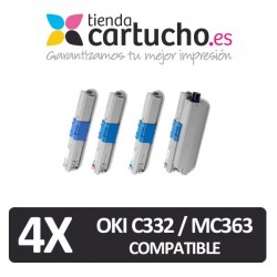 PACK 4 TONER OKI C332 / MC363 / MD363 (ELIJA COLORES)