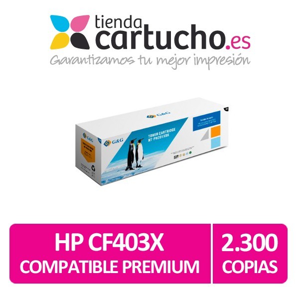 Toner HP CF403X (201X) Compatible Premium Magenta