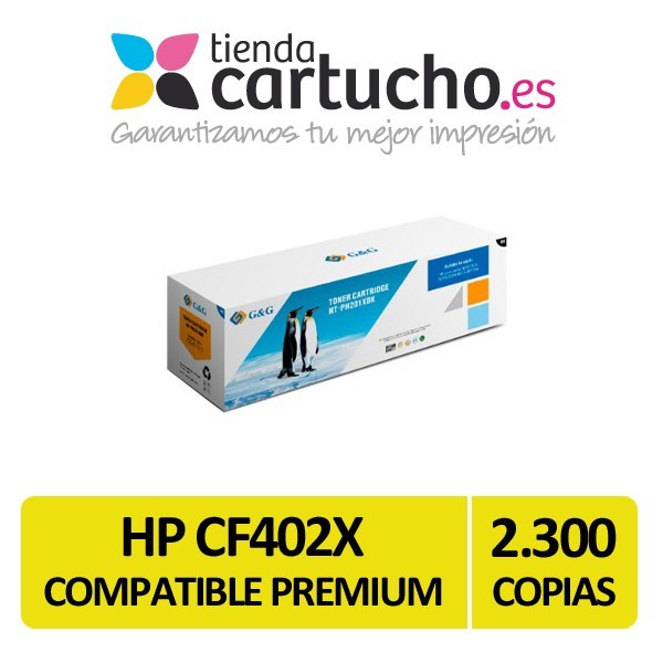 Toner HP CF402X (201X) Compatible Premium Amarillo