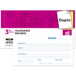 Talonario liderpapel recibos 3/fº original y copia t236 sin matriz