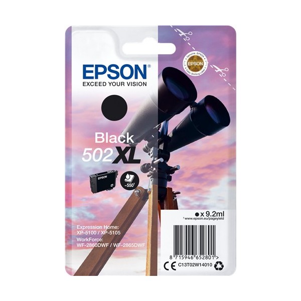 Epson 502 Negro Original (C13T02V14010)