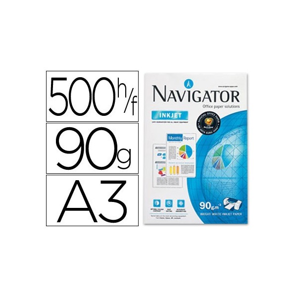 Papel fotocopiadora navigator din A3 90 Gramos 500 Hojas.