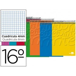 Cuaderno espiral liderpapel bolsillo 16º apaisado tapa blanda BQ01