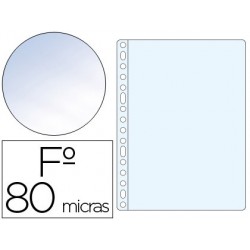 Funda multitaladro q-connect folio 80 mc cristal caja de 100 unidades