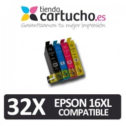 PACK 32 (ELIJA COLORES) CARTUCHOS COMPATIBLES EPSON 32XL