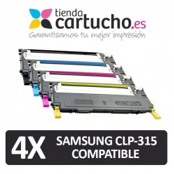 PACK 4 (ELIJA COLORES) CARTUCHOS COMPATIBLES SAMSUNG CLP 315