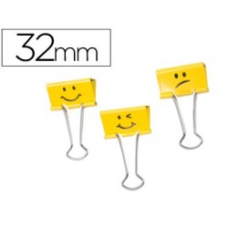 Pinza metalica rapesco reversible 32 mm emojis amarillo 