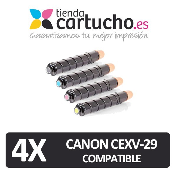 Pack 4 Toner Compatibles Canon CEXV-29