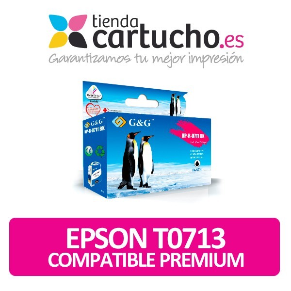 Cartucho Epson T0713 Compatible Premium Magenta