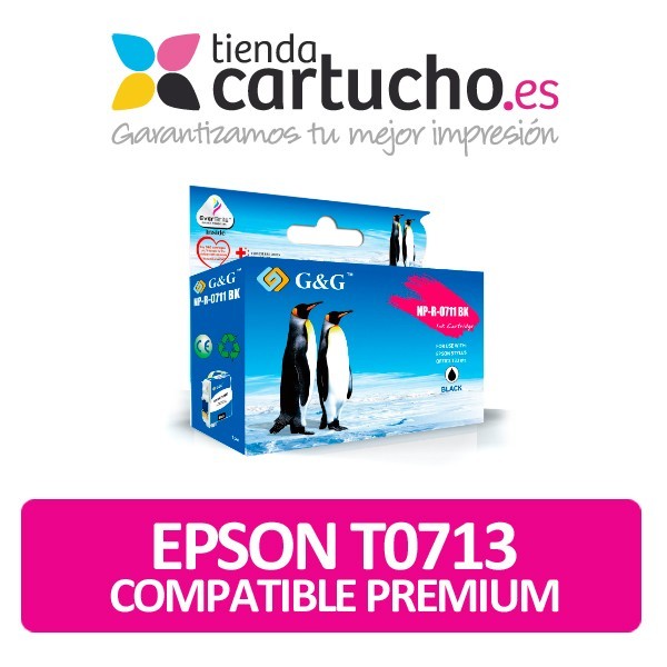 Cartucho Epson T0713 Compatible Premium Magenta Cartucho Epson T0713 Compatible Premium Magenta
