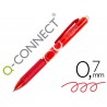 Boligrafo q-connect retractil borrable 0,7 mm color rojo