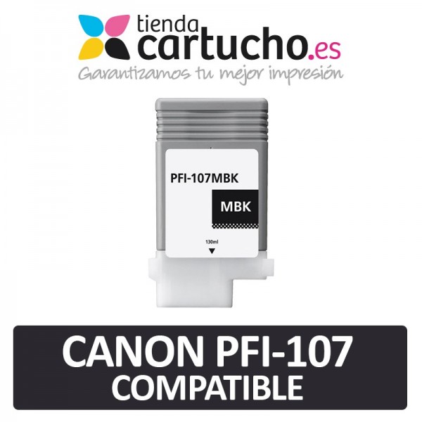 Cartucho Canon PFI107 Compatible Negro Mate