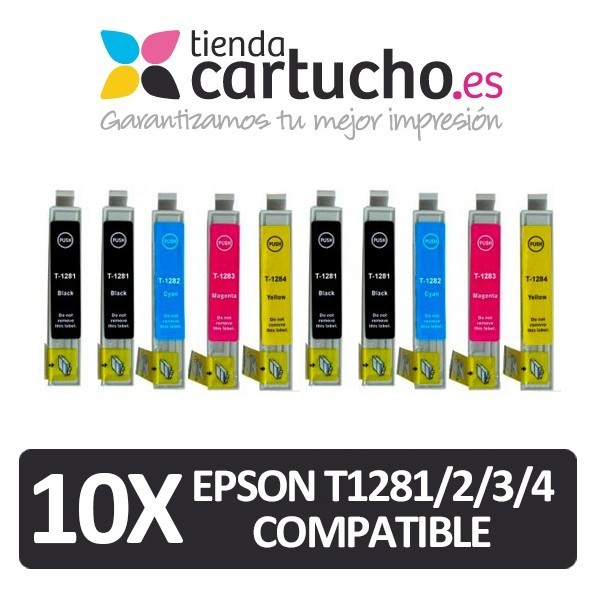 Pack 10 Epson T1285 Compatibles