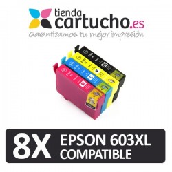 PACK 8 CARTUCHOS EPSON 603XL COMPATIBLES
