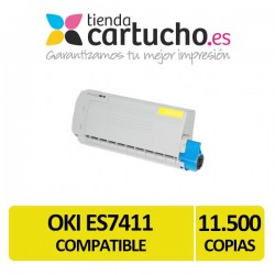 Toner OKI ES7411 Compatible Amarillo