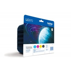 Brother LC-970 Rainbow pack (4 colores) cartucho de tinta original.