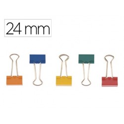 Pinza metalica q-connect -reversible 19 mm -caja de 6 unidades colores surtidos. KF02035