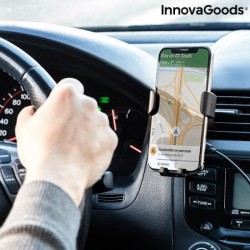 InnovaGoods Soporte de Móvil con Cargador Inalámbrico para Coches