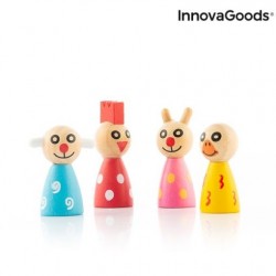 Innovagoods Juego de Mesa de Madera con Animales