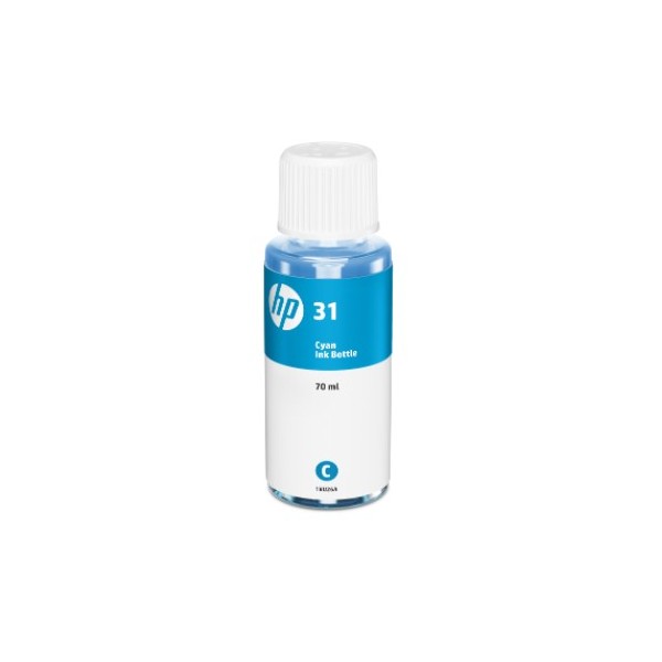 Botella de tinta HP 31 Cyan Compatible