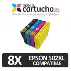 Pack 8 Epson 502XL Compatibles