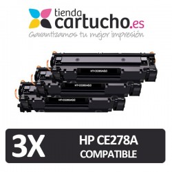 Pack 3 Toner compatibles HP CE278A / 78A / CANON CRG 728 / 726