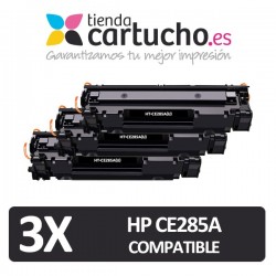 Pack 3 Toner compatibles HP CE85A / 85A / CANON 725