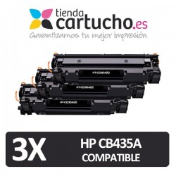 Pack 3 Toner compatibles HP CB435A / Canon CRG-712