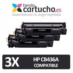 Pack 3 Toner compatibles HP CB436A / Canon CRG-713