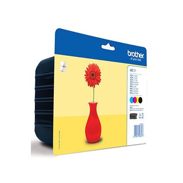 Brother LC121 Rainbow pack (4 colores) cartucho de tinta original. Brother LC121 Rainbow pack (4 colores) cartucho de tinta original.