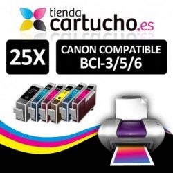 PACK 25 CANON BCI-3/5/6