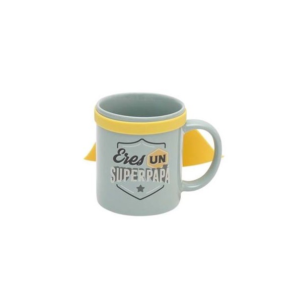 Taza con capa - Eres un superpapá - Mr. Wonderful