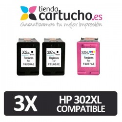 Pack 3 Hp 302xl...