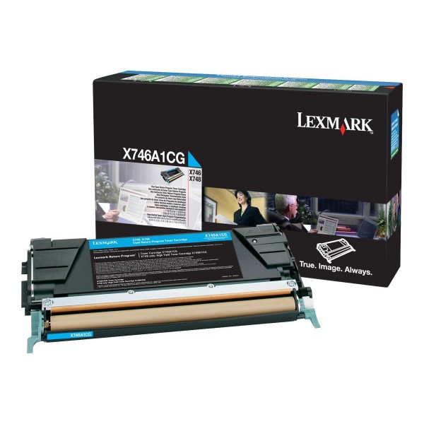 Original - Lexmark X746/X748 Cyan Cartucho de Toner - X746A1CG Original - Lexmark X746/X748 Cyan Cartucho de Toner - X746A1CG