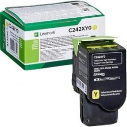 Original - Lexmark C2425/C2535/MC2425/MC2535/MC2640 Amarillo Cartucho de Toner - C242XY0