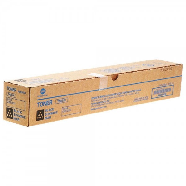 Original - Konica Minolta TN221 Negro Cartucho de Toner - TN221K/A8K3150