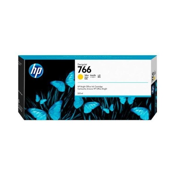 Original - HP 766 Amarillo Cartucho de Tinta - P2V91A