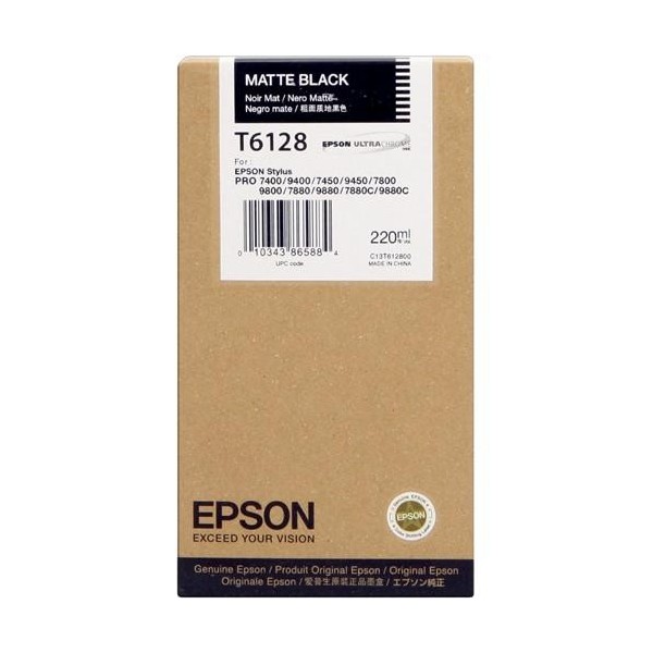 Original - Epson T6128 Negro Mate Cartucho de Tinta - C13T612800