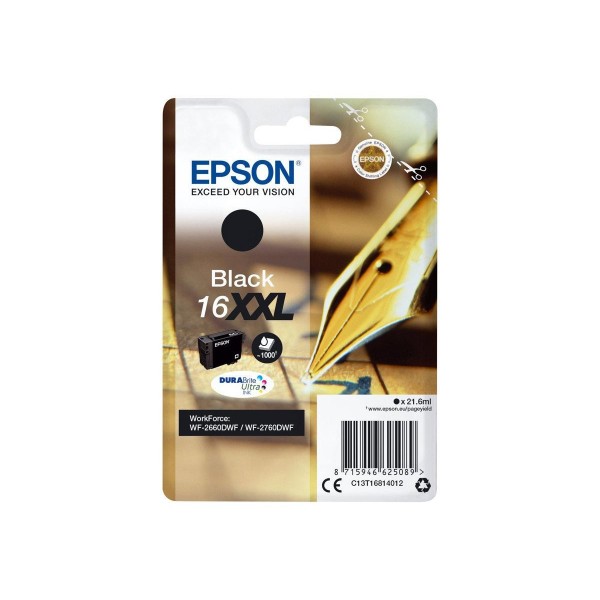 Original - Epson T1681 (16XXL) Negro Cartucho de Tinta - C13T16814012