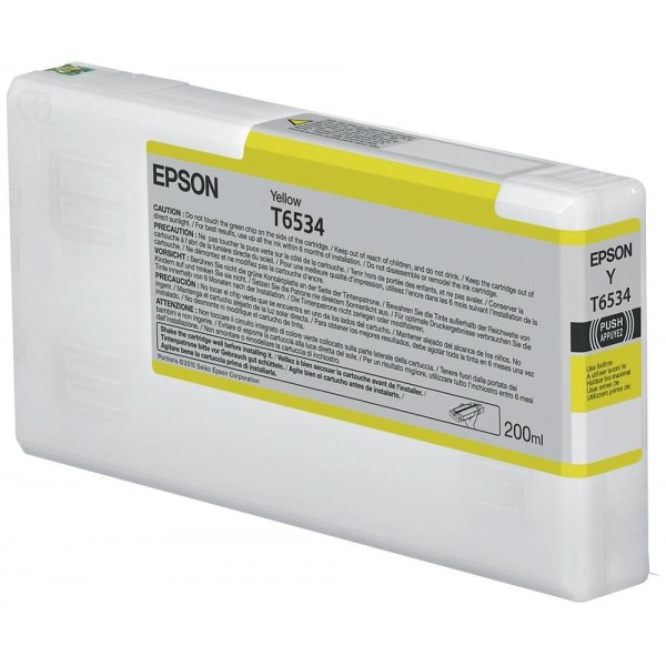 Original - Epson T6534 Amarillo Cartucho de Tinta - C13T653400