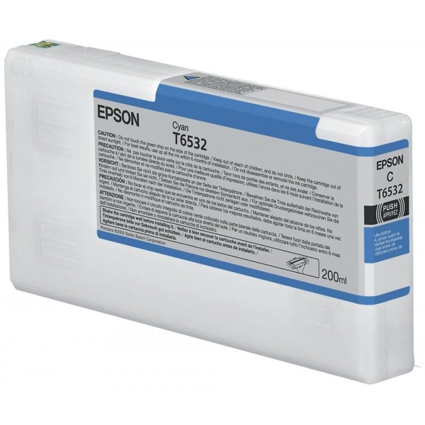 Original - Epson T6532 Cyan Cartucho de Tinta - C13T653200 Original - Epson T6532 Cyan Cartucho de Tinta - C13T653200