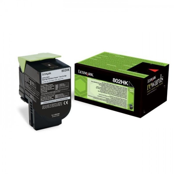 Original - Lexmark CX410/CX510 Negro Cartucho de Toner - 80C2HK0/80C2HKE/802HK