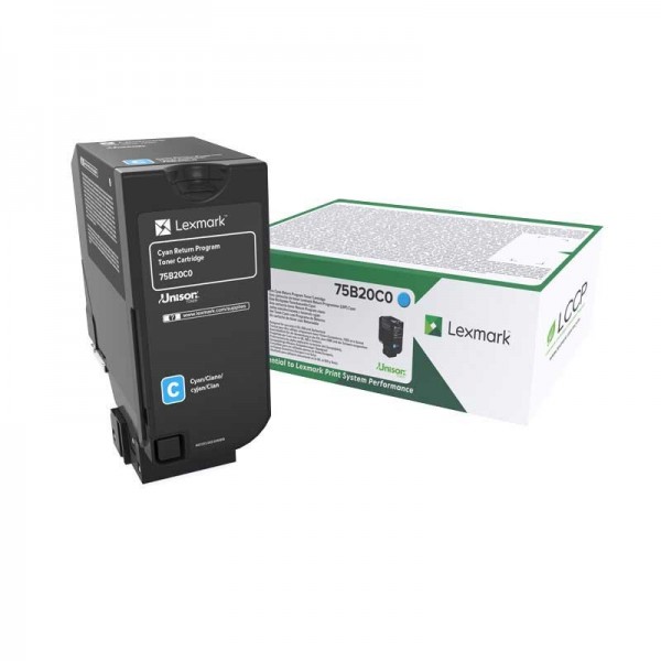 Original - Lexmark CS727/CS728/CX727 Cyan Cartucho de Toner - 75B20C0