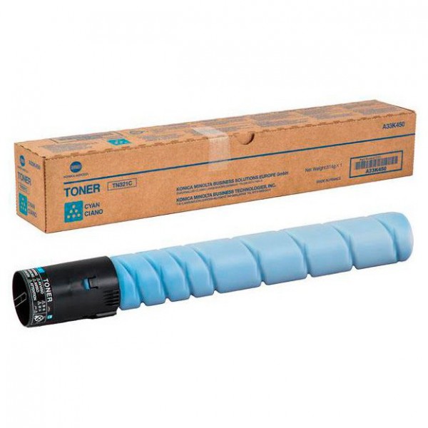 Original - Konica Minolta TN321 Cyan Cartucho de Toner - TN321C/A33K450