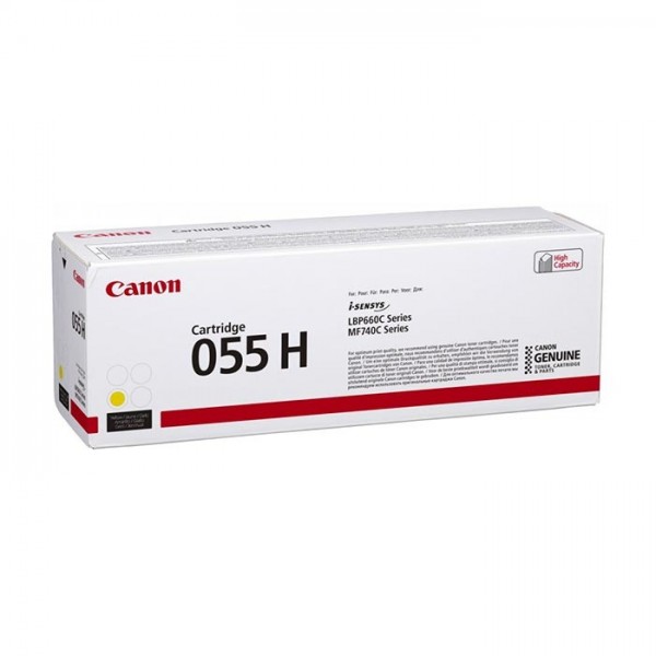 Original - Canon 055H Amarillo Cartucho de Toner - 3017C002