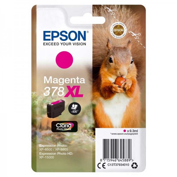 Original - Epson 378XL Magenta Cartucho de Tinta - C13T37934010