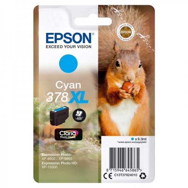 Original - Epson 378XL Cyan Cartucho de Tinta - C13T37924010