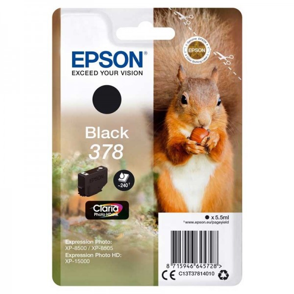 Original - Epson 378 Negro Cartucho de Tinta - C13T37814010