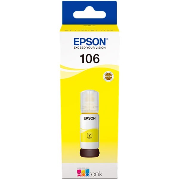 Original - Epson 106 Amarillo Botella de Tinta - C13T00R440